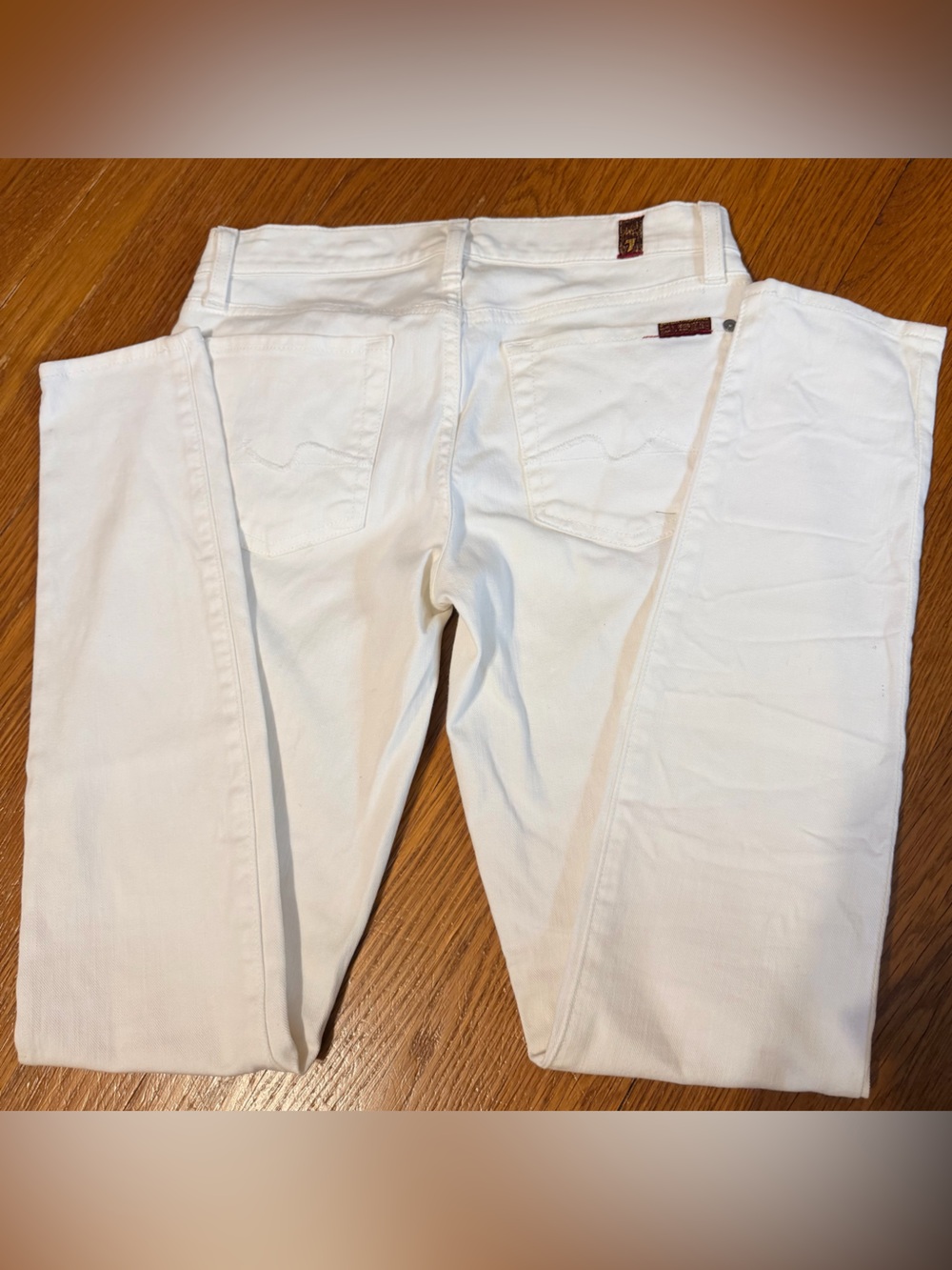 7 For All Mankind White Stretch Jeans